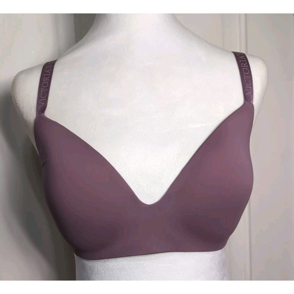 Victoria's Secret 32 DDD T-shirt Lightly Lined Wireless Adjustable Mauve (1132)